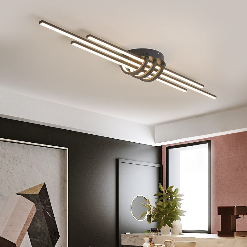 Modern Minimalist LED Flush Mount Light - Sleek Ceiling Fixture for Home Decor, Energy Efficient, Adjustable Brightness, Contemporary Interior Lighting