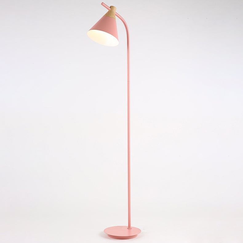 Contemporary Nordic Macaron Floor Lamp - 1-Light Metal Design for Living Room