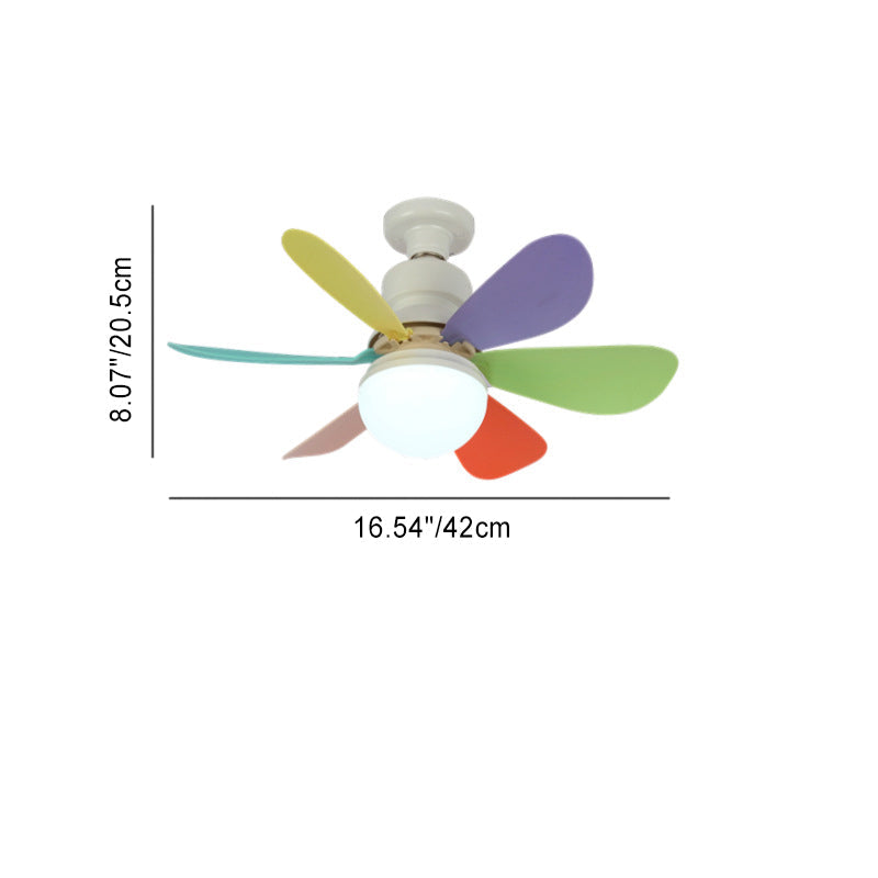 Contemporary Flower LED Ceiling Fan Light - PC ABS Nylon Acrylic for Living Room