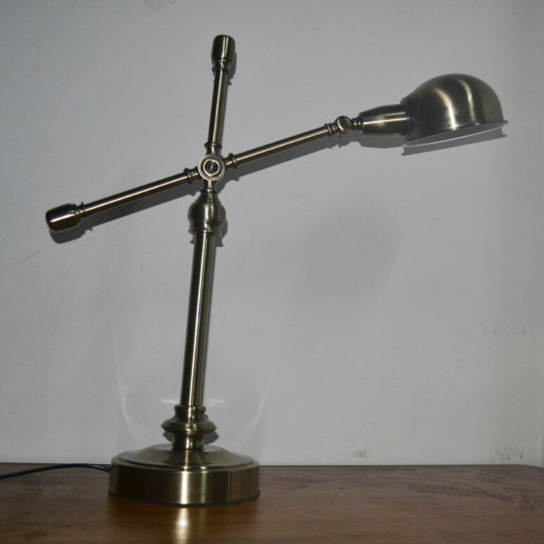 Industrial Iron Eye Protection Table Lamp - 1-Light Design, Modern Vintage Style, Adjustable Height, Home Office Lighting, Desk Lamp with Iron Finish, Ideal for Reading and Task Lighting