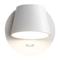 Modern Minimalist Dome LED Wall Sconce - Frosted Rotatable Aluminum Lamp for Bedroom Reading