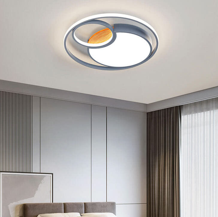 Nordic Creative Color Mix Circles LED Flush Mount Ceiling Light