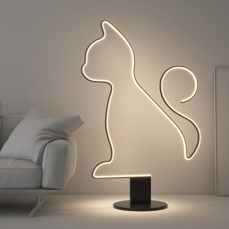 Contemporary LED Floor Lamp for Bedroom - Iron Aluminum Acrylic Design for Cats & Dogs