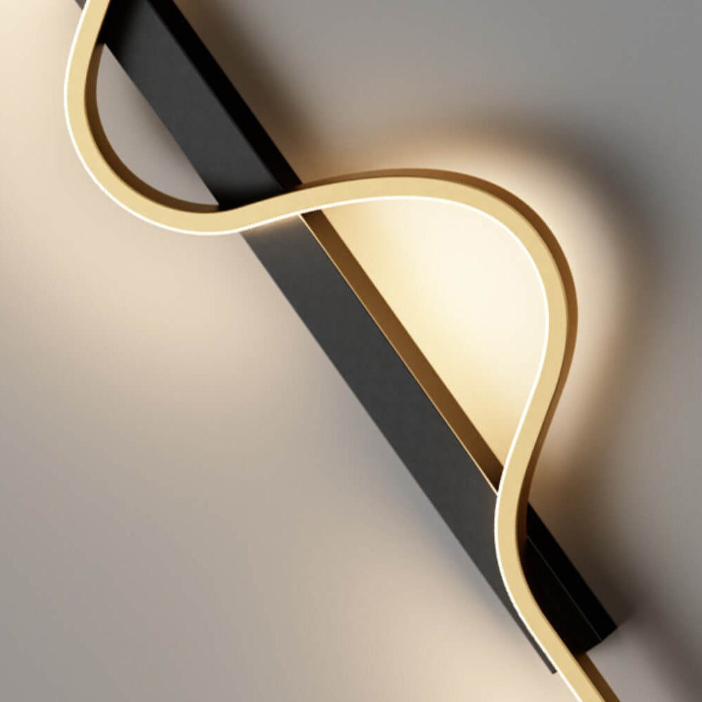 Modern Minimalist Aluminum Iron LED Wall Sconce for Living Room