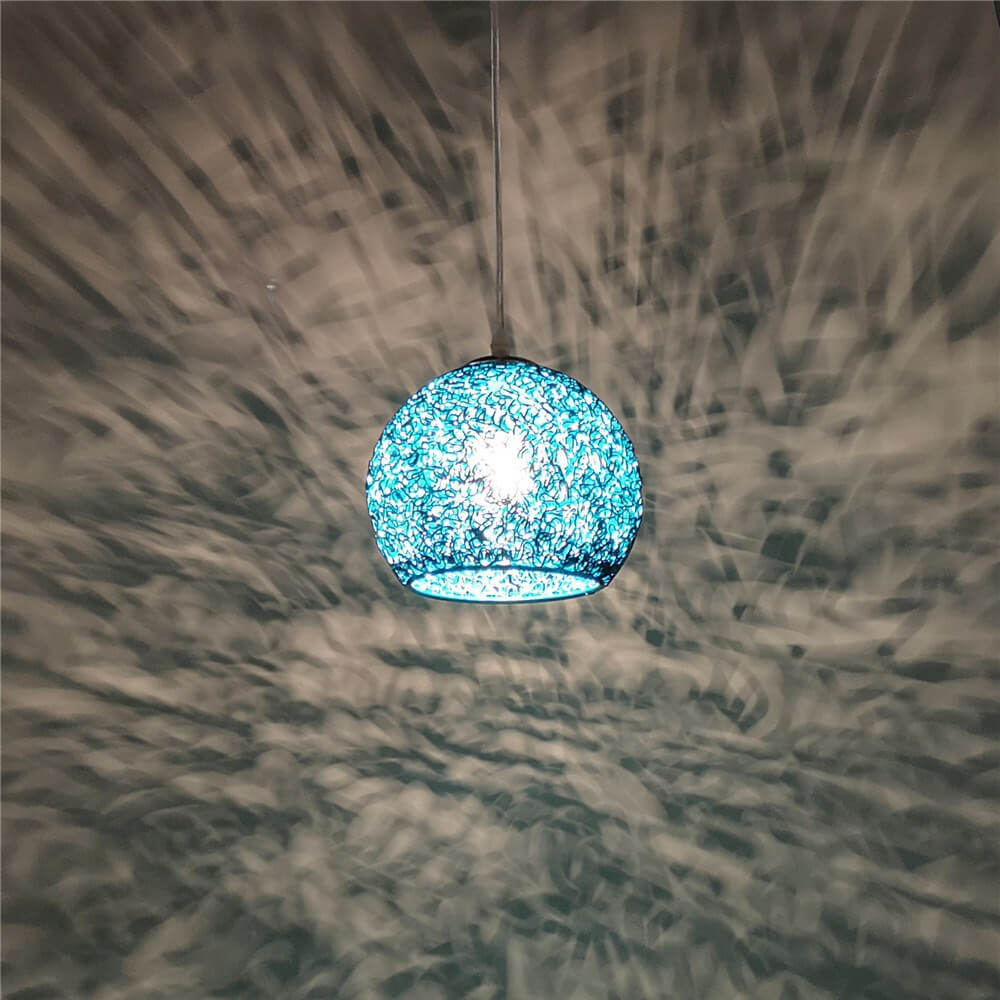 Contemporary Aluminum Macaron Round Pendant Light for Living Room