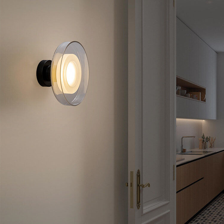 Nordic Vintage Round Glass LED Wall Sconce Lamp