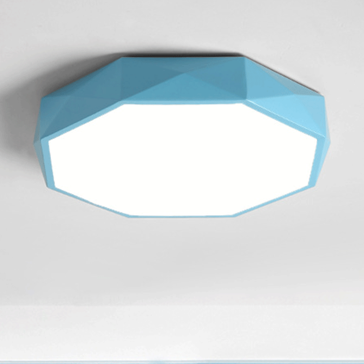 Contemporary Nordic Macaron Diamond Acrylic LED Ceiling Light for Living Room