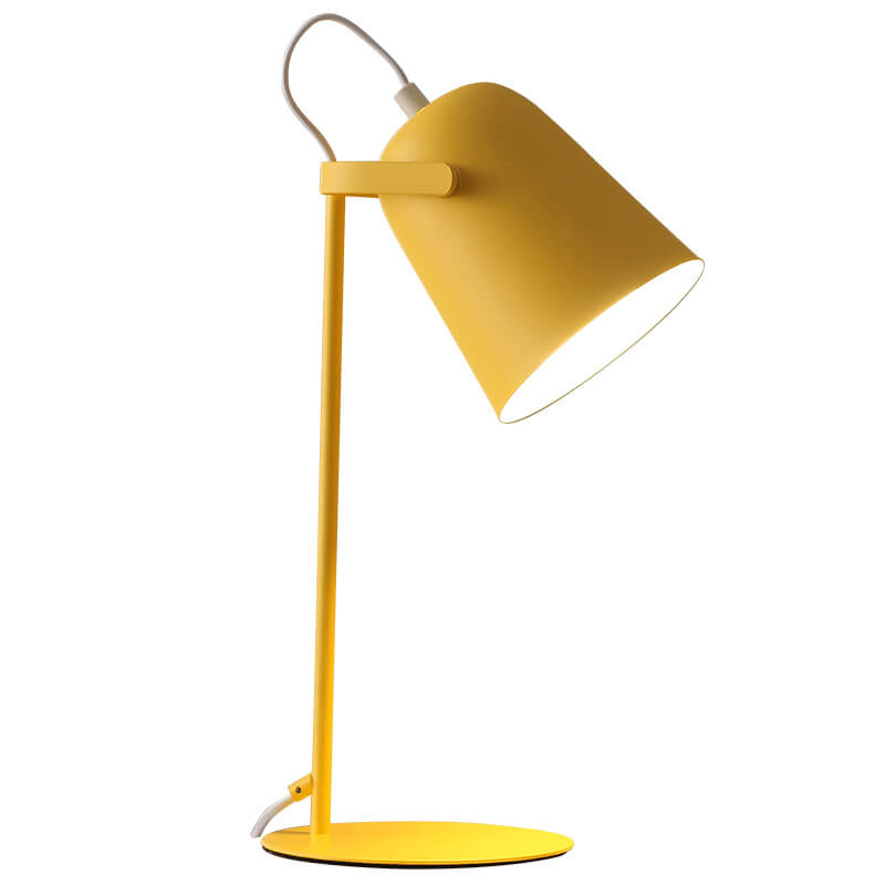 Nordic Macaron Color Iron Bucket Table Lamp 1-Light Design