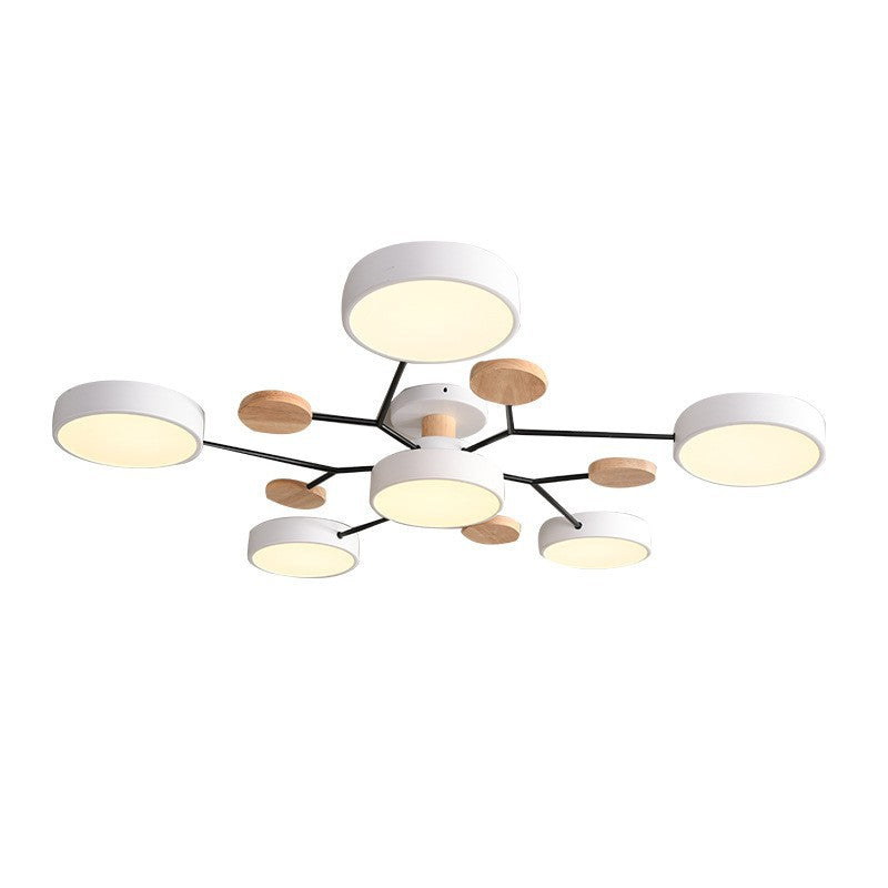 Contemporary Scandinavian Round Molecule Branch LED Ceiling Light for Living Room