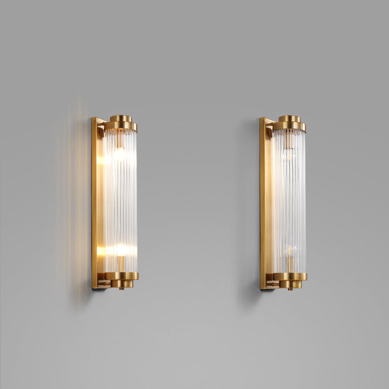 Traditional European Iron Glass Wall Sconce - 2-Light Lamp for Living Room