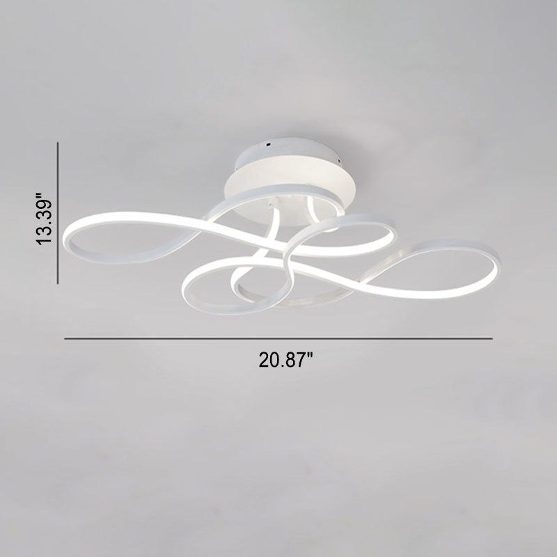 Modern Minimalist LED Flush Mount Ceiling Light - Aluminum & Acrylic Design