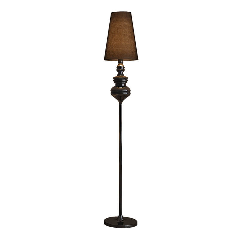 Modern Transitional Fabric Cone Iron Base Floor Lamp - 1-Light for Living Room