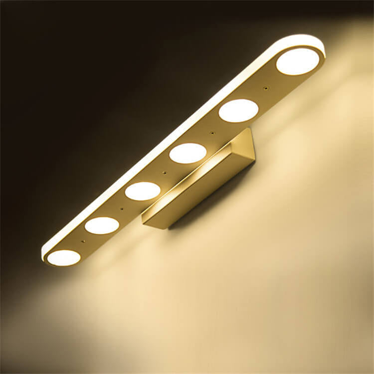 Modern White Oval Acrylic Vanity Light - 4/6 Light Wall Sconce Lamp