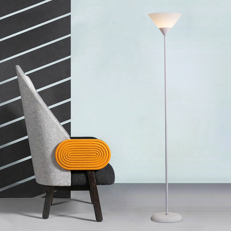 Minimalist Cone Shade Floor Lamp - 1-Light Modern Design, Stylish Lighting for Living Room, Bedroom, and Office