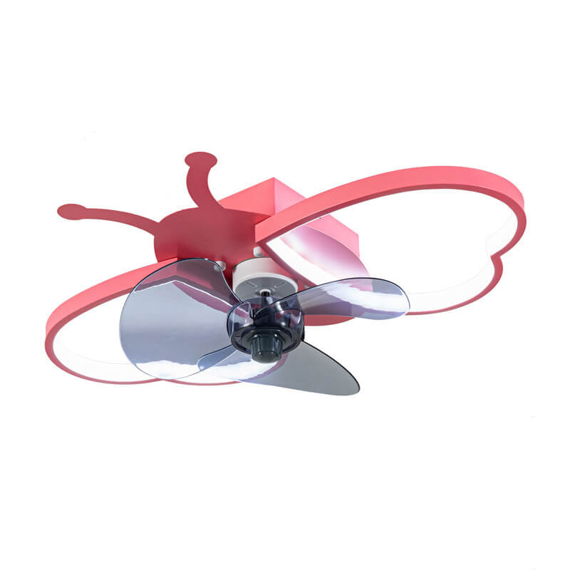 Nordic Silicone Butterfly LED Ceiling Fan Light
