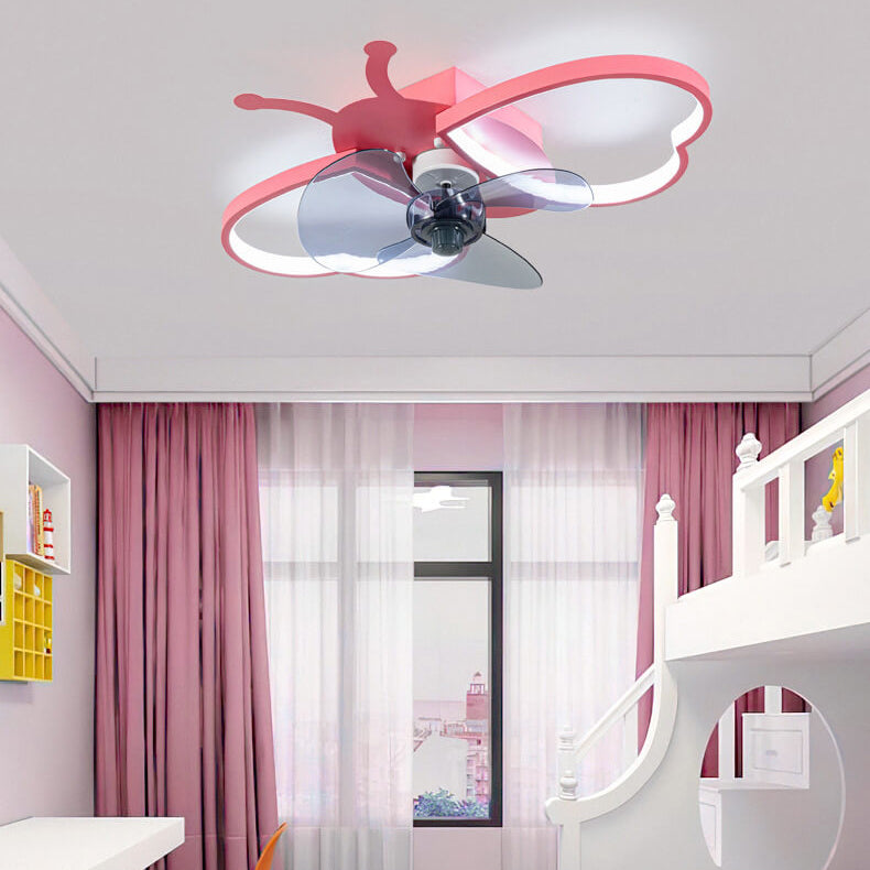 Nordic Silicone Butterfly LED Ceiling Fan Light