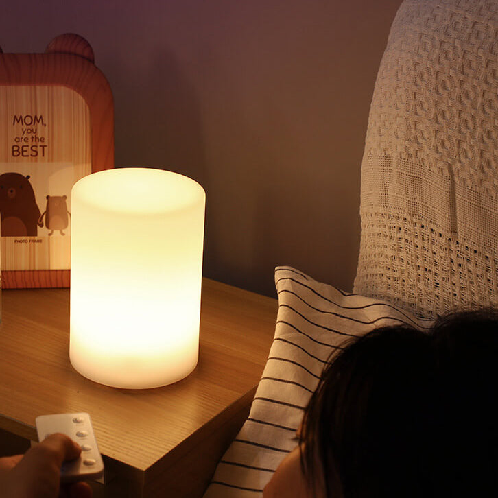 Creative Geometry Remote Night Light Table Lamp - Modern Decorative Design