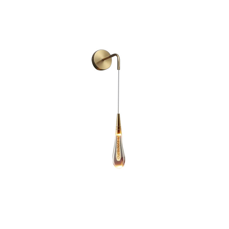 Teardrop Crystal LED Wall Sconce for Bedroom - Modern Luxury Lighting Solution