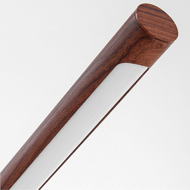 Nordic Minimalist LED Table Lamp - Wood Grain Cylindrical Base