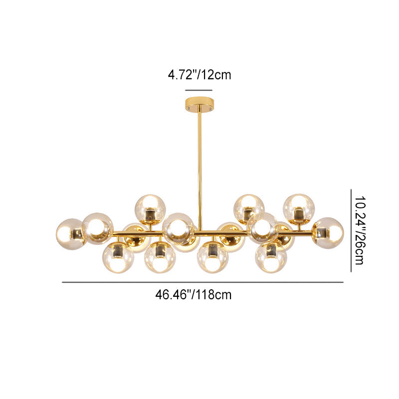 Contemporary Scandinavian 16-Light Round Globe Chandelier for Dining Room

Illuminate your dining space with this stunning Contemporary Scandinavian Long Round Globe Iron Glass 16-Light Island Light Chandelier. Designed to blend modern elegance with funct