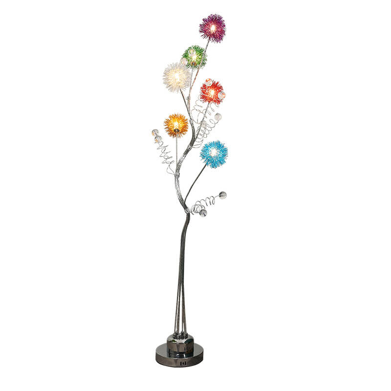 Creative Aluminum Weaving Balls Floor Lamp - Rustic 6-Light Tree Branch Design Decor