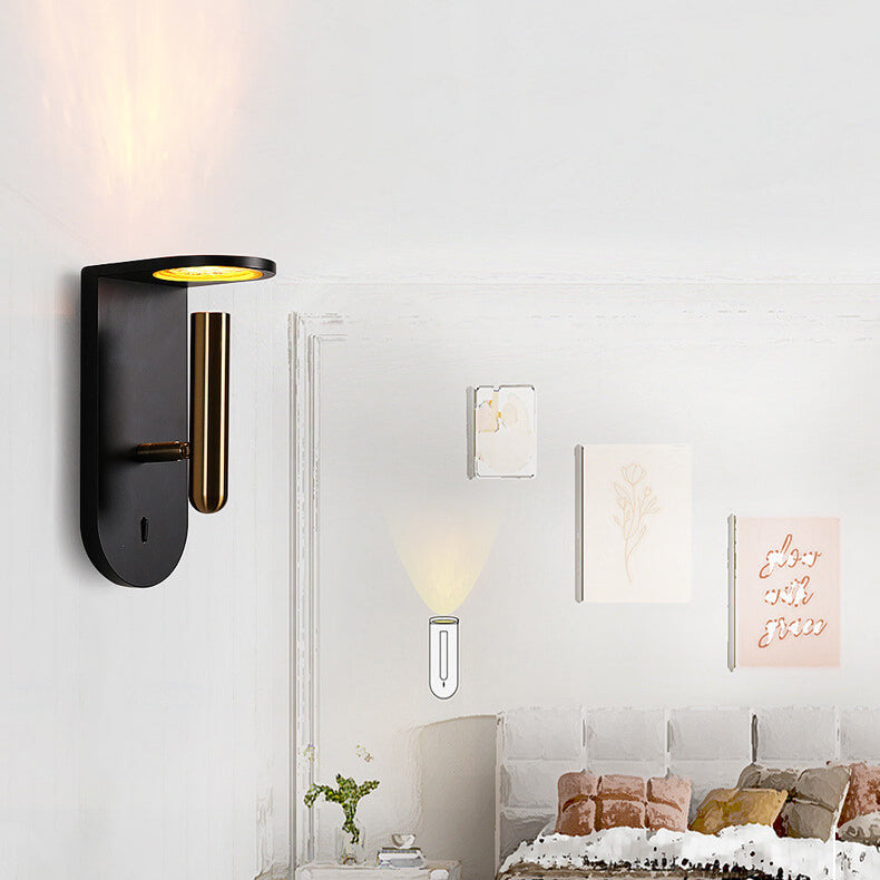 Industrial Adjustable LED Wall Sconce - Rotatable Flame Light Shadow Lamp