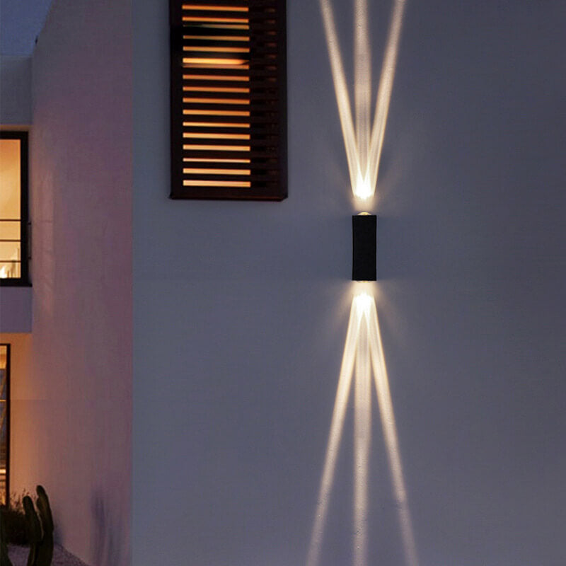 Modern Aluminum Double-Headed LED Wall Sconce for Outdoor Patio Lighting