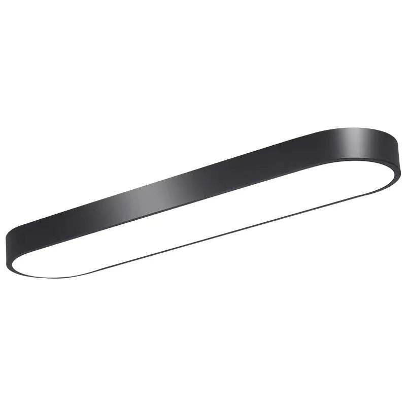 Modern Minimalist LED Flush Mount Ceiling Light - Elliptical Strip Iron Acrylic for Hallway