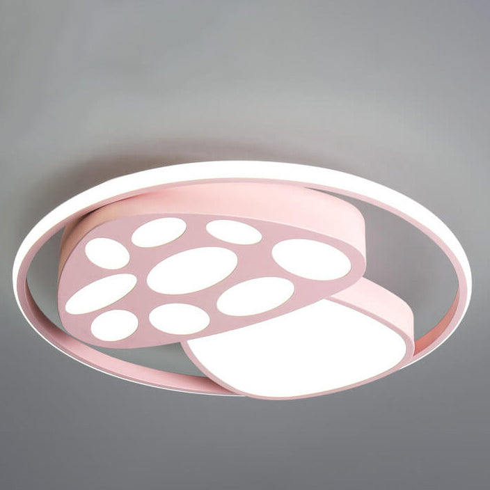 Modern Cartoon Mushroom Circle LED Kids Flush Mount Ceiling Light Creative Nursery Room Lighting Fun Colorful Design Children’s Bedroom Fixture Child-Friendly Indoor Lighting Energy-Efficient LED Ceiling Light Bright Decorative Lighting for Kids Playroom