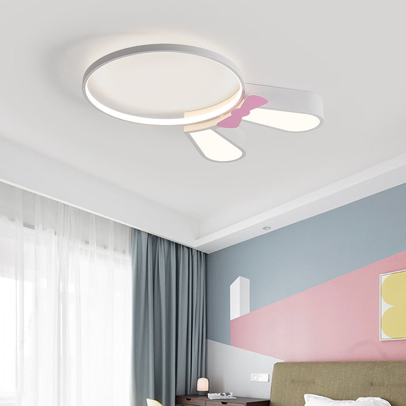 Contemporary Kids Rabbit LED Flush Mount Ceiling Light, Acrylic Bedroom Lighting Fixture, Cute Animal Decor for Children's Room, Modern Flushmount Lighting for Nursery, Playroom, Bedroom Decor, Adjustable Brightness Kids Light, Energy-Efficient Rabbit Lig