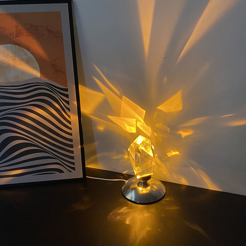 Diamond Crystal Luxury LED Night Light Table Lamp - Ambient Home Decor