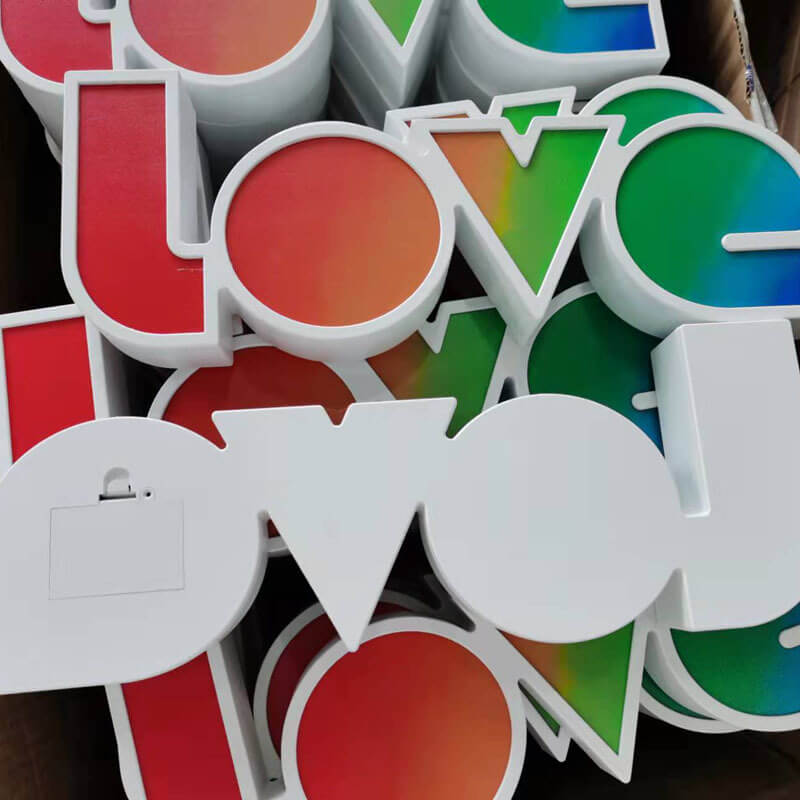 Contemporary Love Letters LED Night Light Table Lamp for Bedroom Decor, Valentine's Day Gift, Romantic Bedroom Lighting, PS Love Decorative Lamp, LED Heart Lamp, Unique Wedding Decoration, Modern Home Decor, Couples Night Stand Light