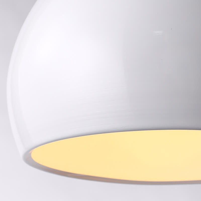 Modern Solid Color Round Head Iron Pendant Light - 1-Light Design, Stylish Lighting Fixture for Home Decor