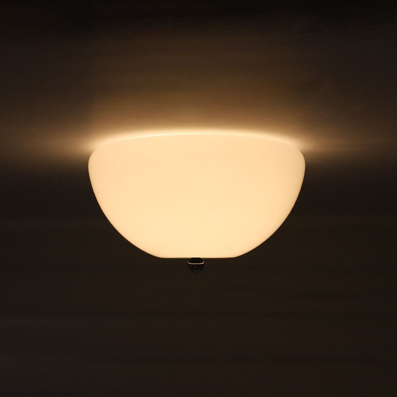 Nordic Minimalist 4-Light Iron Round Glass Shade Flush Mount Ceiling Light