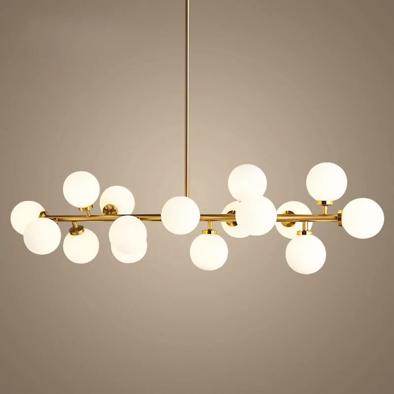 Modern Luxury Magic Bean Chandelier - 16-Light Iron Glass Ball Pendant for Dining Room