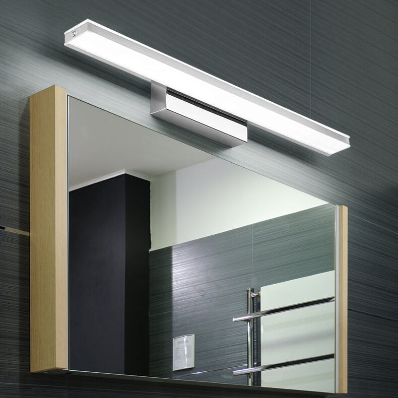 Modern Minimalist Stainless Steel LED Vanity Light - Anti-Fog Wall Sconce for Bathroom & Living Room