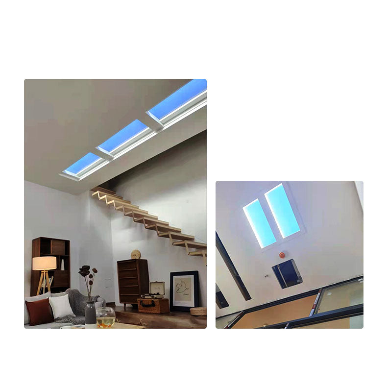 Modern Minimalist Blue Sky LED Ceiling Light - Flush Mount for Living Room