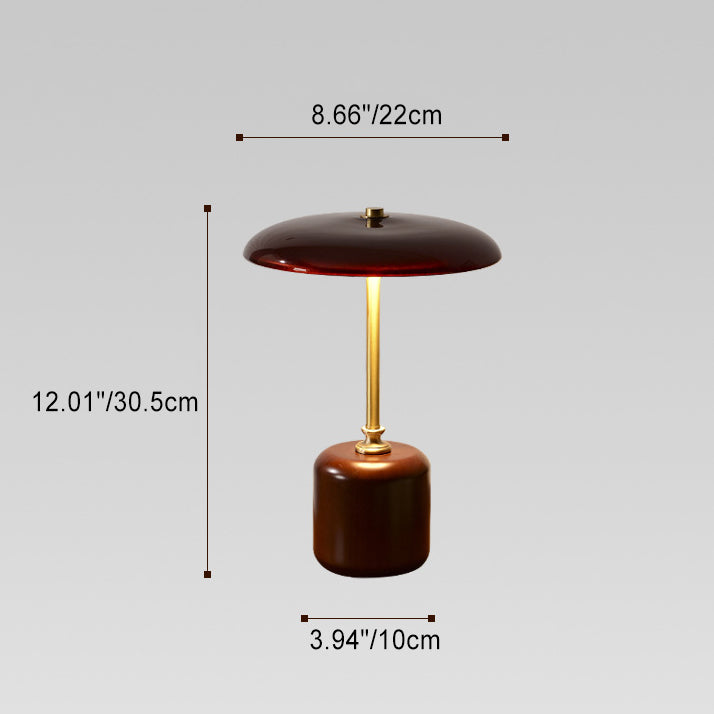 Contemporary Retro Brass Wood Glass Round Cylinder LED Table Lamp for Bedside, Modern Nightstand Lighting, Stylish Home Decor, Energy-Efficient Lighting, Unique Accent Lamp, Vintage-Inspired Table Light, Trendy Bedroom Accessories, Mid-Century Design, Ide