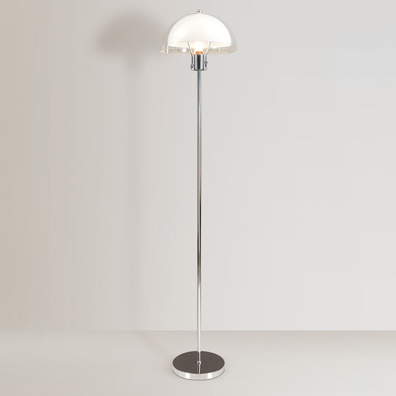 Modern Simplicity Half Round Acrylic Floor Lamp - 1-Light Design for Living Room