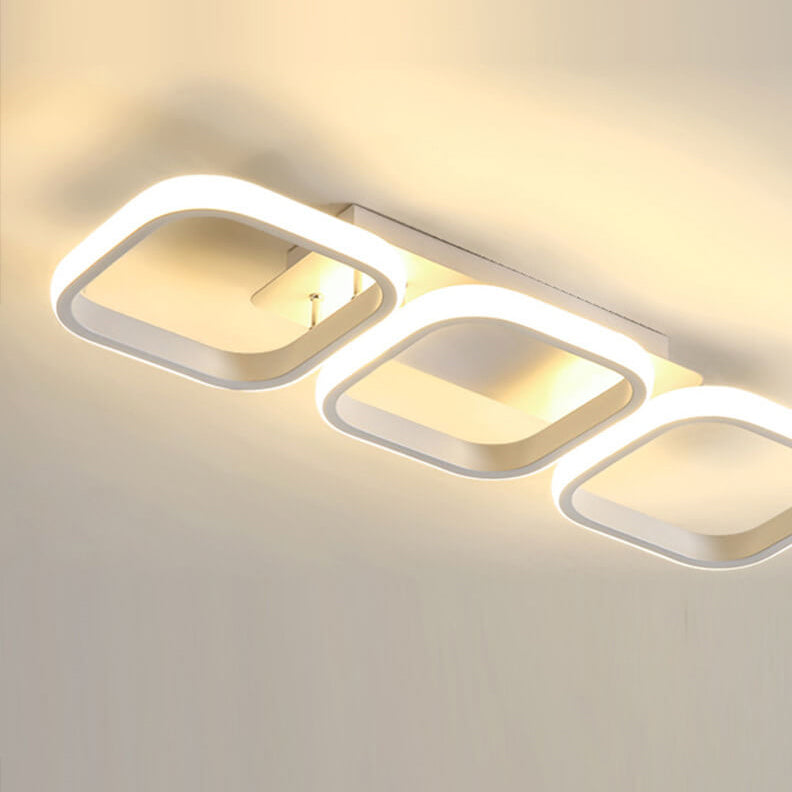 Nordic Simple LED Semi-Flush Mount Light - Modern Square Design