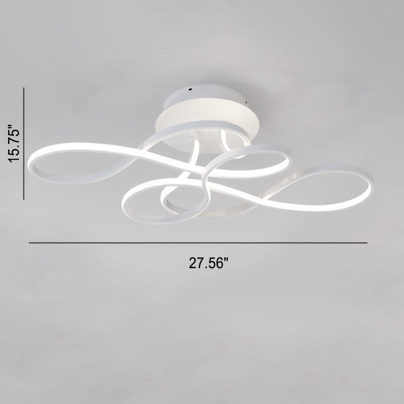 Modern Minimalist LED Flush Mount Ceiling Light - Aluminum & Acrylic Design