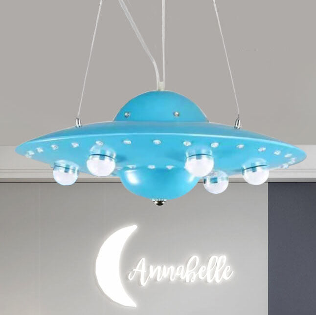 Contemporary Creative Kids Spaceship Iron Glass LED Chandelier for Bedroom Lighting, Unique Space-Themed Decor, Modern Children's Room Illumination, Fantasy LED Pendant Light for Playroom, Stylish Home Decor for Kids, Astronaut and Rocket Design Chandelie