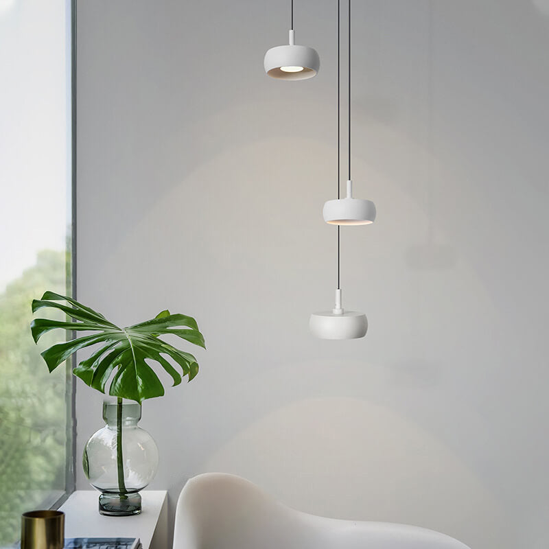 Nordic Minimalist Dome Aluminum LED Pendant Light Retractable
