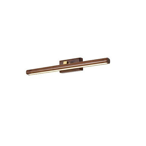 Nordic Minimalist Beechwood & Copper LED Wall Sconce - Bathroom & Living Room Mirror Lamp