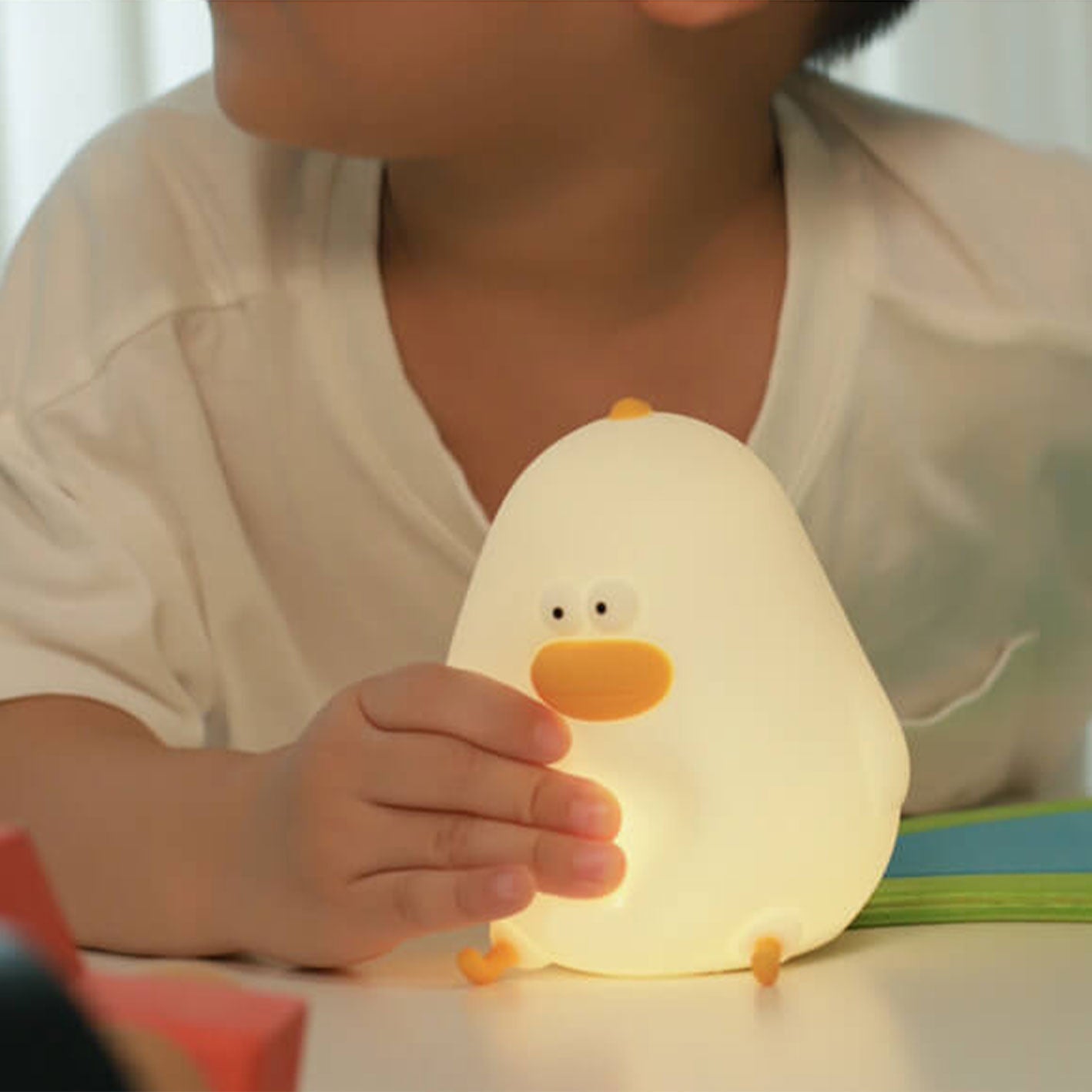 Cartoon Chick LED Silicone Night Light - USB Table Lamp for Kids