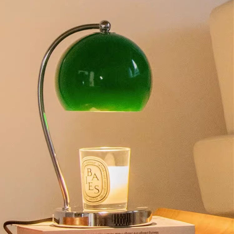 Contemporary Scandinavian Iron Stainless Steel Round Ball 1-Light Melting Wax Table Lamp for Bedroom, Modern Home Decor, Minimalist Lighting, Elegant Accent Lamp, Warm White Light, Unique Design, Stylish Nightstand Lamp, Luxury Lighting for Living Room, S