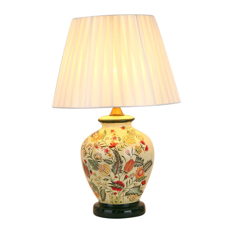 Modern Ceramic 1-Light Table Lamp - Warm Cylindrical Design for Home Decor
