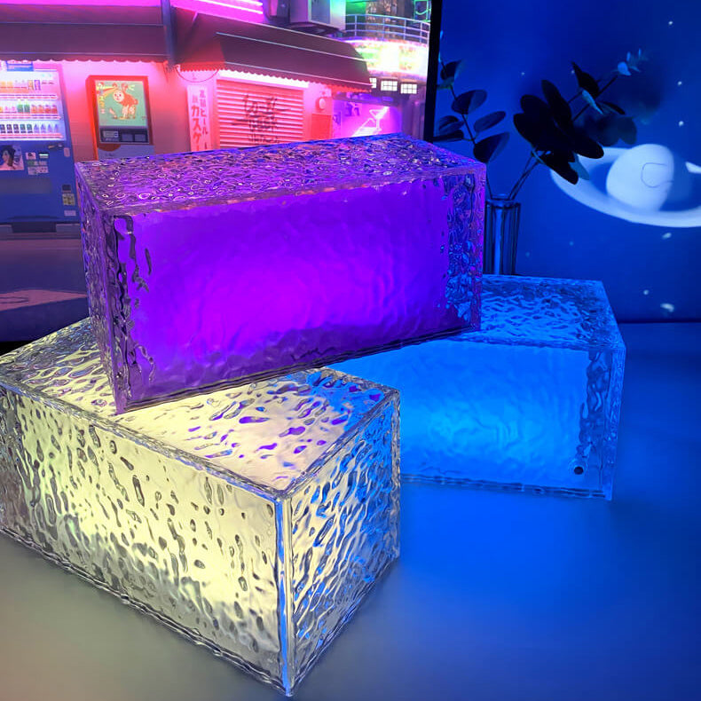 Acrylic RGB LED Ice Cube Table Lamp - Color Changing Decorative Light