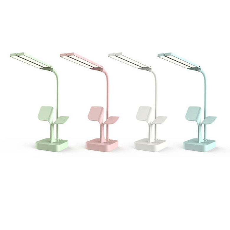 Modern Folding Dual Lamp Plug-In Station Table Lamp with USB Ports, Adjustable Brightness, Minimalist Design, Stylish Nightstand Lamp for Home Office, Bedroom, Study, Energy-Efficient Lighting, Contemporary Indoor Decor Accessory