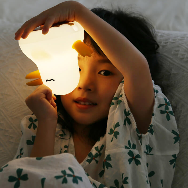 Cartoon Kiwi Bird Silicone Rechargeable Timer Dimmable LED Decorative Table Lamp Cute Nursery Night Light Portable Kids Room Lighting Gift for Children Home Decor Modern Design Battery Operated Adjustable Brightness ребенка освещение